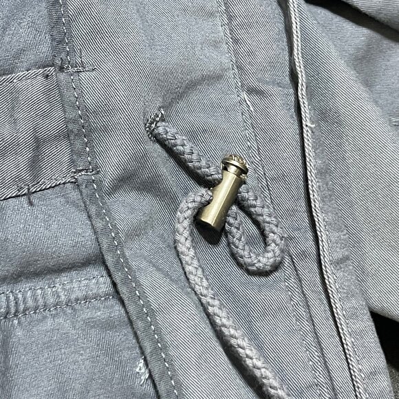 Time And Tru Utility Jacket Field Coat Grey Size S Small Full Zip Mock Neck - Picture 6 of 8